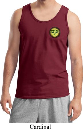 Yoga Buddha Eyes Patch Pocket Print Tank Top