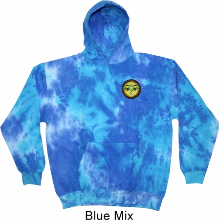 Yoga Buddha Eyes Patch Pocket Print Tie Dye Hoodie