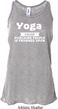 Yoga Cause Punching People is Frowned Upon Ladies Flowy Racerback Tank