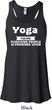 Yoga Cause Punching People is Frowned Upon Ladies Flowy Racerback Tank