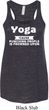 Yoga Cause Punching People is Frowned Upon Ladies Flowy Racerback Tank
