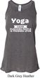Yoga Cause Punching People is Frowned Upon Ladies Flowy Racerback Tank