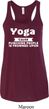 Yoga Cause Punching People is Frowned Upon Ladies Flowy Racerback Tank
