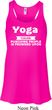 Yoga Cause Punching People is Frowned Upon Ladies Flowy Racerback Tank