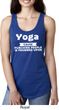Yoga Cause Punching People is Frowned Upon Ladies Ideal Tank Top