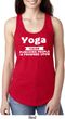 Yoga Cause Punching People is Frowned Upon Ladies Ideal Tank Top