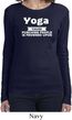 Yoga Cause Punching People is Frowned Upon Ladies Long Sleeve Shirt
