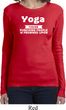 Yoga Cause Punching People is Frowned Upon Ladies Long Sleeve Shirt