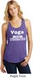 Yoga Cause Punching People is Frowned Upon Ladies Racerback Tank Top