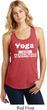 Yoga Cause Punching People is Frowned Upon Ladies Racerback Tank Top