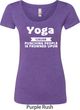 Yoga Cause Punching People is Frowned Upon Ladies Scoop Neck Shirt