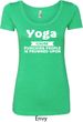 Yoga Cause Punching People is Frowned Upon Ladies Scoop Neck Shirt