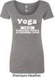 Yoga Cause Punching People is Frowned Upon Ladies Scoop Neck Shirt