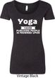 Yoga Cause Punching People is Frowned Upon Ladies Scoop Neck Shirt
