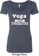 Yoga Cause Punching People is Frowned Upon Ladies Scoop Neck Shirt