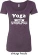 Yoga Cause Punching People is Frowned Upon Ladies Scoop Neck Shirt