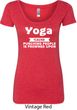Yoga Cause Punching People is Frowned Upon Ladies Scoop Neck Shirt