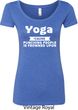 Yoga Cause Punching People is Frowned Upon Ladies Scoop Neck Shirt