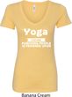 Yoga Cause Punching People is Frowned Upon Ladies V-Neck Shirt