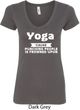 Yoga Cause Punching People is Frowned Upon Ladies V-Neck Shirt