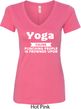 Yoga Cause Punching People is Frowned Upon Ladies V-Neck Shirt