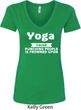 Yoga Cause Punching People is Frowned Upon Ladies V-Neck Shirt