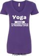 Yoga Cause Punching People is Frowned Upon Ladies V-Neck Shirt
