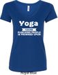 Yoga Cause Punching People is Frowned Upon Ladies V-Neck Shirt