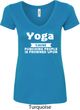 Yoga Cause Punching People is Frowned Upon Ladies V-Neck Shirt