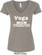 Yoga Cause Punching People is Frowned Upon Ladies V-Neck Shirt