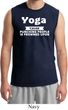 Yoga Cause Punching People is Frowned Upon Mens Muscle Shirt