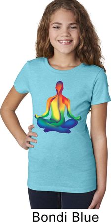 Yoga Chakra Lotus Pose Girls Shirt