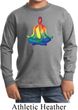 Yoga Chakra Lotus Pose Kids Long Sleeve Shirt