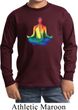 Yoga Chakra Lotus Pose Kids Long Sleeve Shirt
