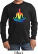 Yoga Chakra Lotus Pose Kids Long Sleeve Shirt