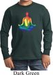 Yoga Chakra Lotus Pose Kids Long Sleeve Shirt