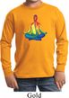 Yoga Chakra Lotus Pose Kids Long Sleeve Shirt