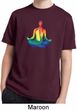 Yoga Chakra Lotus Pose Kids Moisture Wicking Shirt
