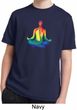Yoga Chakra Lotus Pose Kids Moisture Wicking Shirt