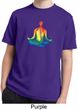 Yoga Chakra Lotus Pose Kids Moisture Wicking Shirt
