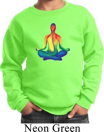 Yoga Chakra Lotus Pose Kids Sweatshirt