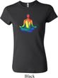 Yoga Chakra Lotus Pose Ladies Crewneck Shirt