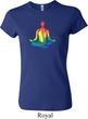 Yoga Chakra Lotus Pose Ladies Crewneck Shirt
