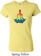 Yoga Chakra Lotus Pose Ladies Crewneck Shirt