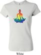 Yoga Chakra Lotus Pose Ladies Crewneck Shirt