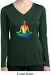 Yoga Chakra Lotus Pose Ladies Dry Wicking Long Sleeve Shirt