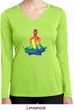 Yoga Chakra Lotus Pose Ladies Dry Wicking Long Sleeve Shirt