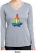 Yoga Chakra Lotus Pose Ladies Dry Wicking Long Sleeve Shirt