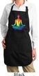 Yoga Chakra Lotus Pose Ladies Full Length Apron with Pockets