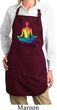Yoga Chakra Lotus Pose Ladies Full Length Apron with Pockets